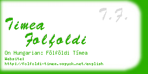 timea folfoldi business card